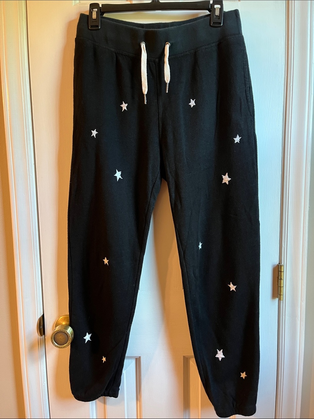 n:PHILANTHROPY Black Sweatpants with White Stars